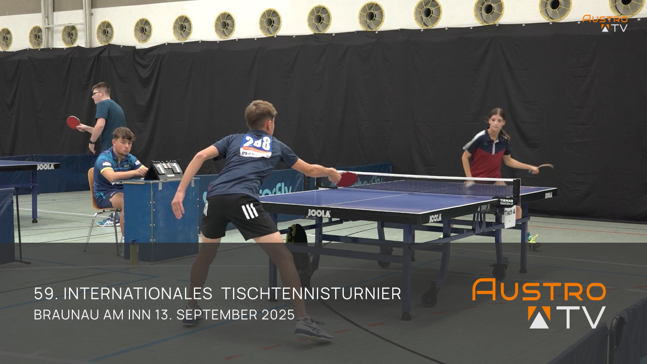 Internationales Tischtennisturnier - Rudi-Rutzinger-Gedächtnisturnier, Bezirkssporthalle Braunau am Inn