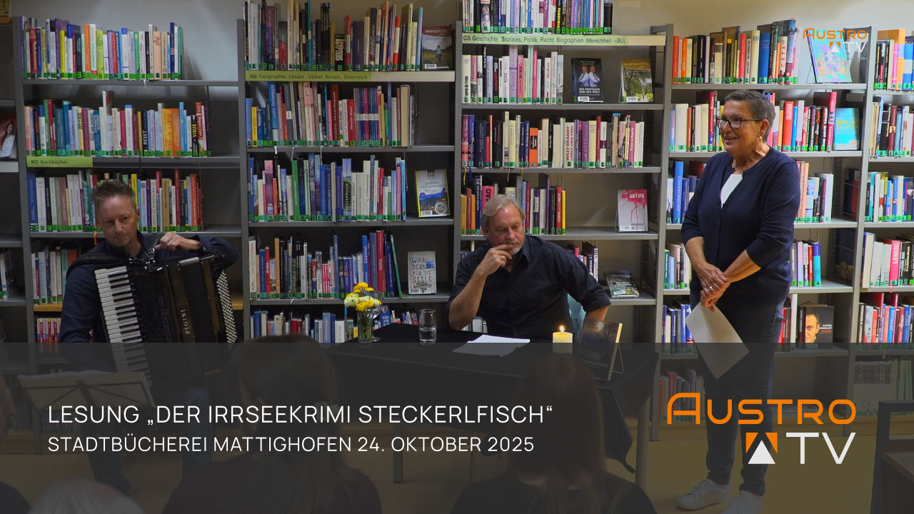 Der Irrseekrimi Steckerlfisch - Dr. Christian Weingartner in der Stadtbücherei Mattighofen