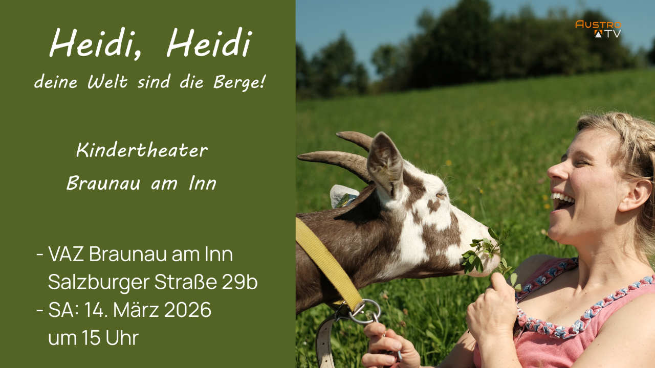 Heidi – Kindertheater am 14. März 2026 im VAZ Braunau - Tipp