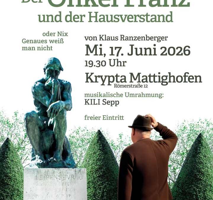 Buch&shy;präsen&shy;tation „Onkel Franz“ – Klaus Ranzenberger