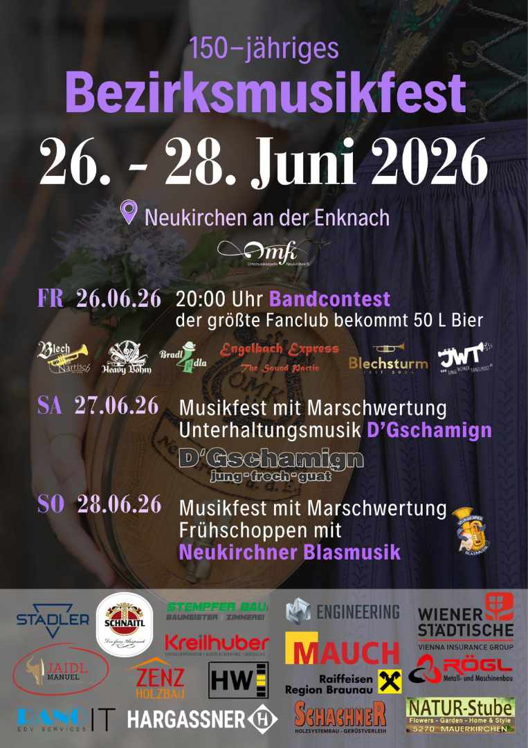 Bezirksmusikfest Neukirchen 2026