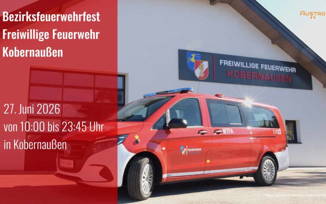 Bezirksfeuerwehrfest 2026 in Kobernaußen –Tipp