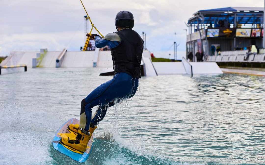 Wasserskishow am Mondsee