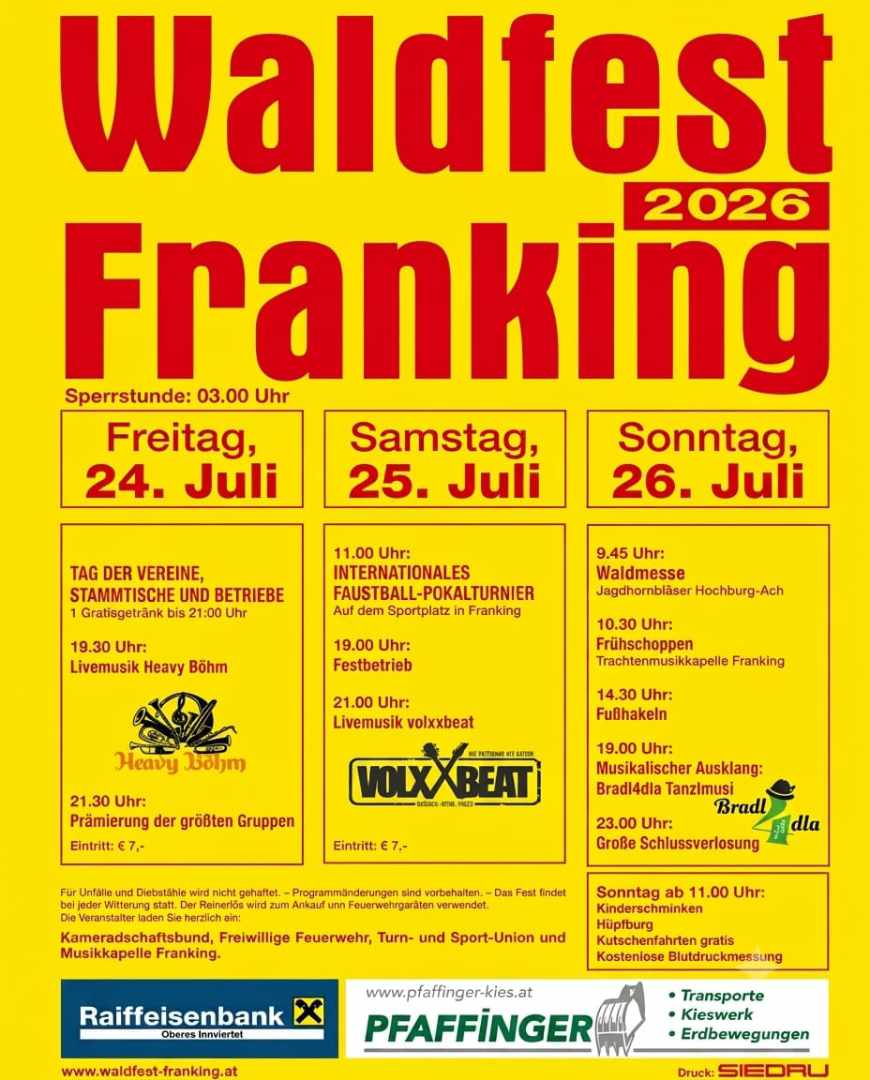 Waldfest Franking 2026
