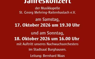Jahreskonzert der Georgsbläser – Burghausen