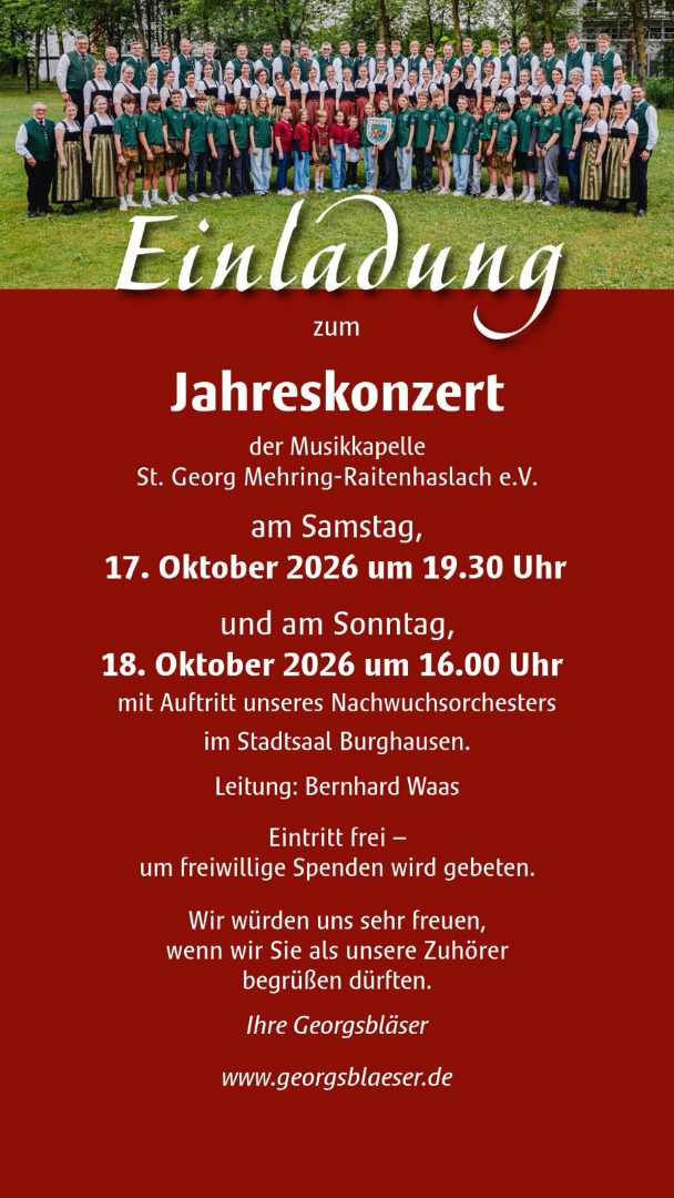 Jahreskonzert Georgsbläser 2026 Jahreskonzert Georgsbläser 2026